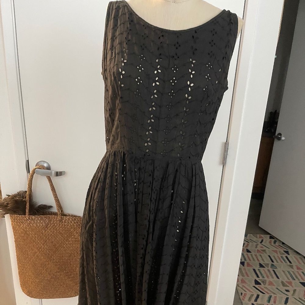 Vintage Black Eyelet Dress Mode O Day